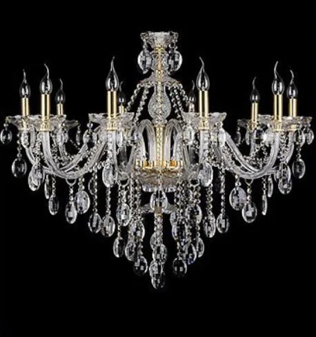 10 Lights Подсвечник Мария Тереза освещение для гостиной спальни кухни K9 lustre de cristal полированная Золотая люстра осветительная арматура - Цвет абажура: 10 Lights