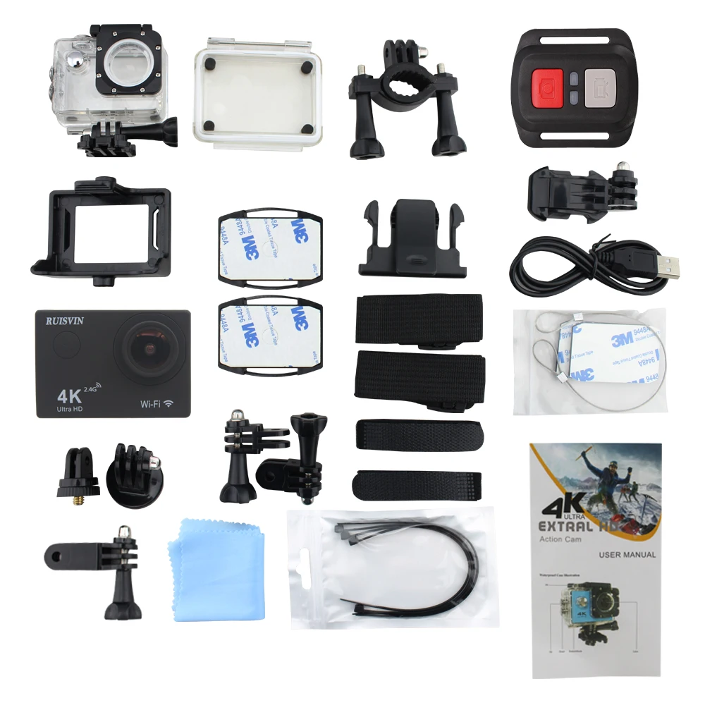 RUISVIN F60 F60R 4 K WI FI экшн Камера 1080 P 60fps со сверхвысоким разрешением Ultra HD спортивные Go