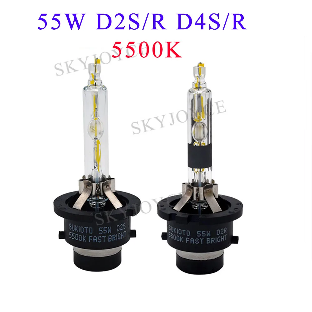 2020 SKYJOYCE супер яркая 55 Вт D2S D4S D2R D4R HID лампа 5500 к белая фара для балласт
