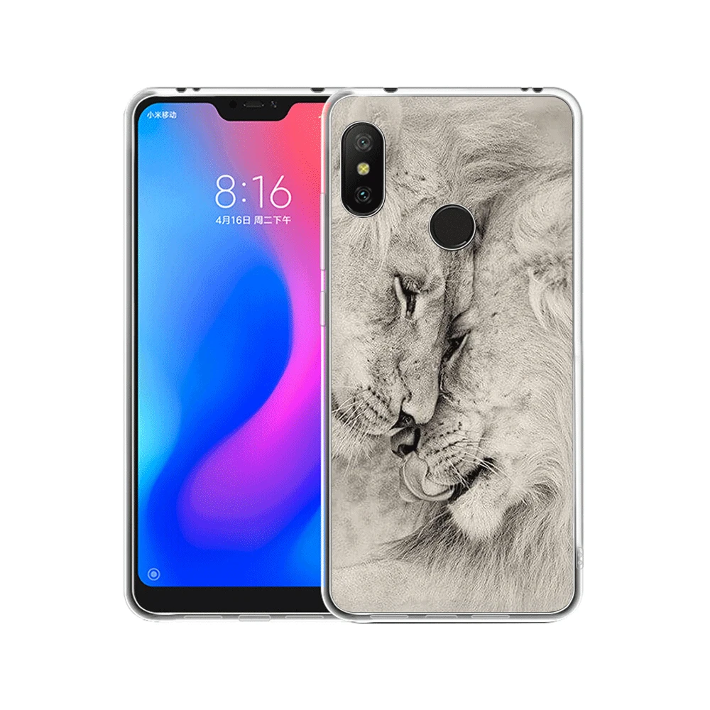 Мягкий чехол из ТПУ для Xiaomi Redmi Note 4 4X 5 6 Pro 5A Prime The lion Shell | Мобильные телефоны и