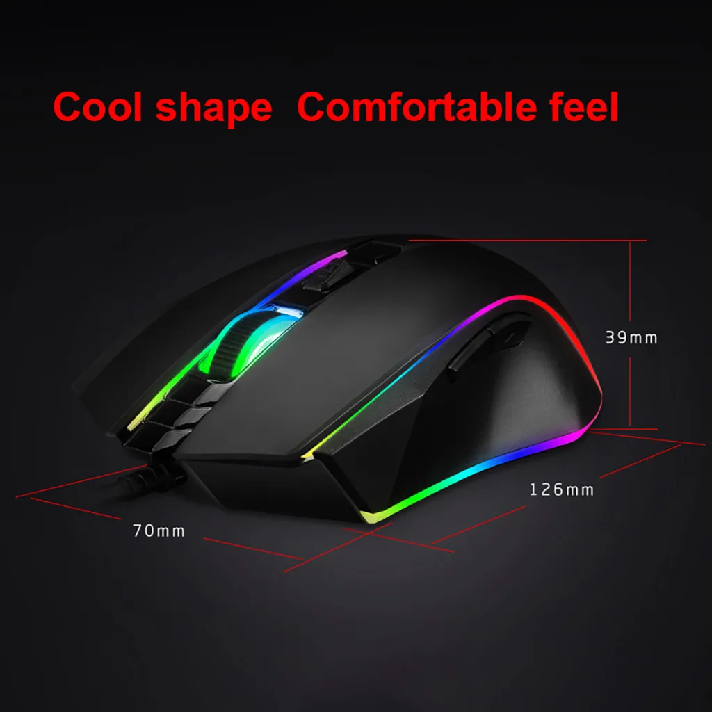 Профессиональная Проводная игровая мышь 6 кнопок 3500 dpi RGB Регулируемая оптическая игровая мышь эргономичная мышь для ПК игры 603#2