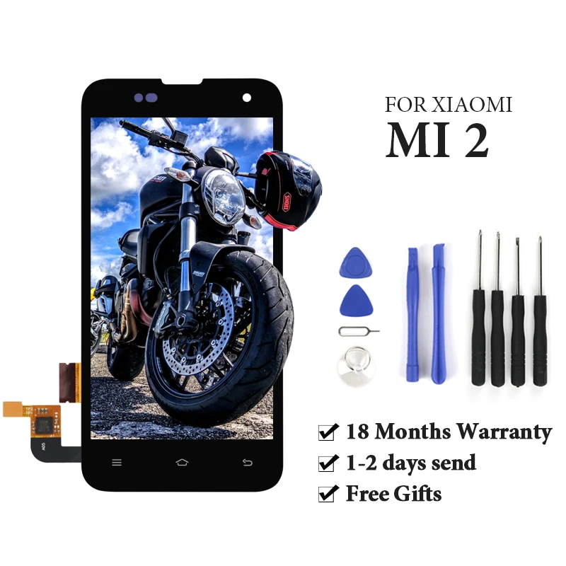 

Black For 2 LCD Display With Touch Screen With Frame Assembly Mobile Phone Replacement For 2S LCD Digitizer