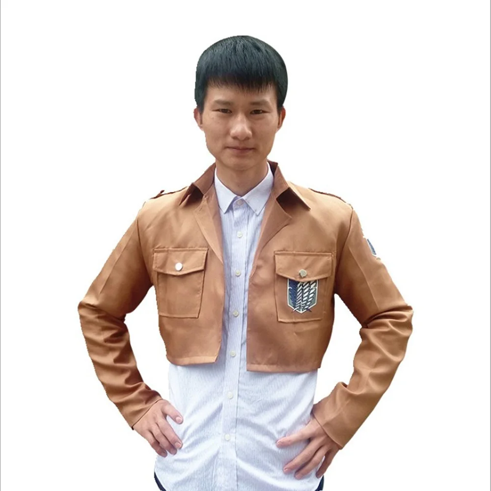 Аниме атака на Титанов Косплей куртка Shingeki No Kyojin Survey Corps Eren пальто плащ