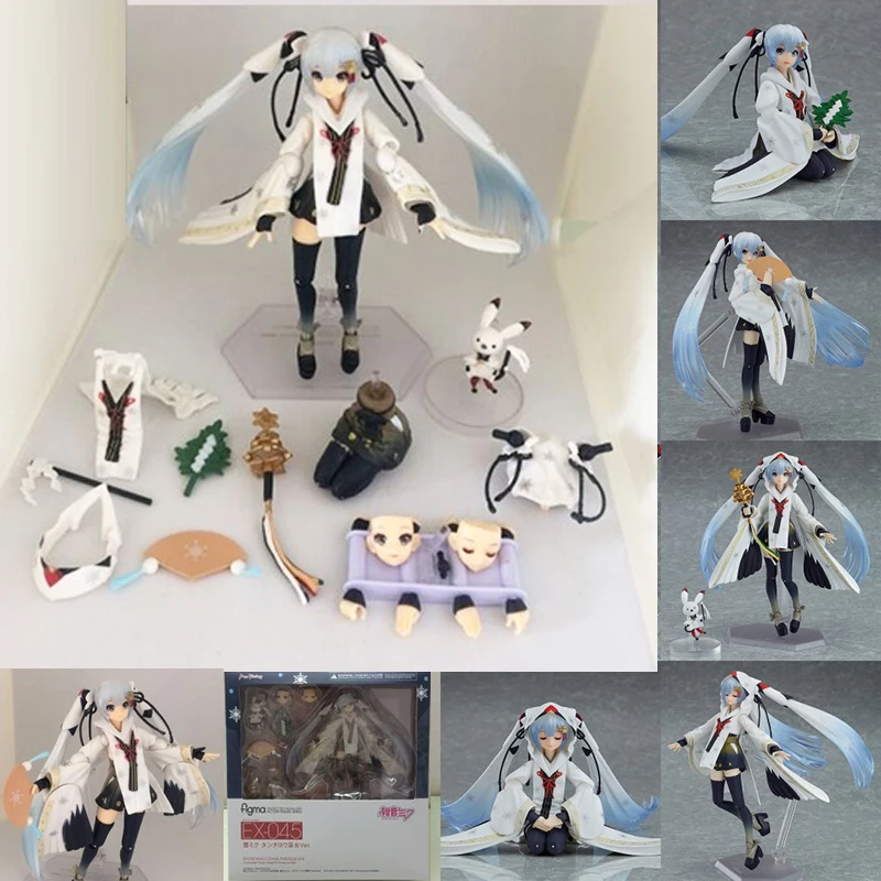 Miku 045 фигурка EX Снежный кран Hatsune Priestess версия ПВХ Фигурки игрушки|Игровые фигурки