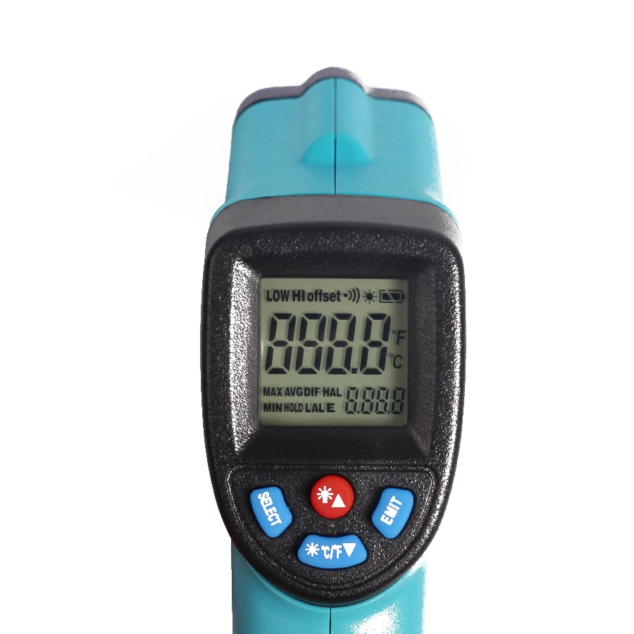 ZOTEK Adjustable Temperature Gun GM550 -50~550 C Digital infrared Thermometer laser Pyrometer Aquarium Emissivity | Инструменты