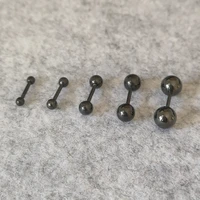 brief 316 stainless steel black balls screw back stud earrings never fade allergy free 2 5mm to 6mm