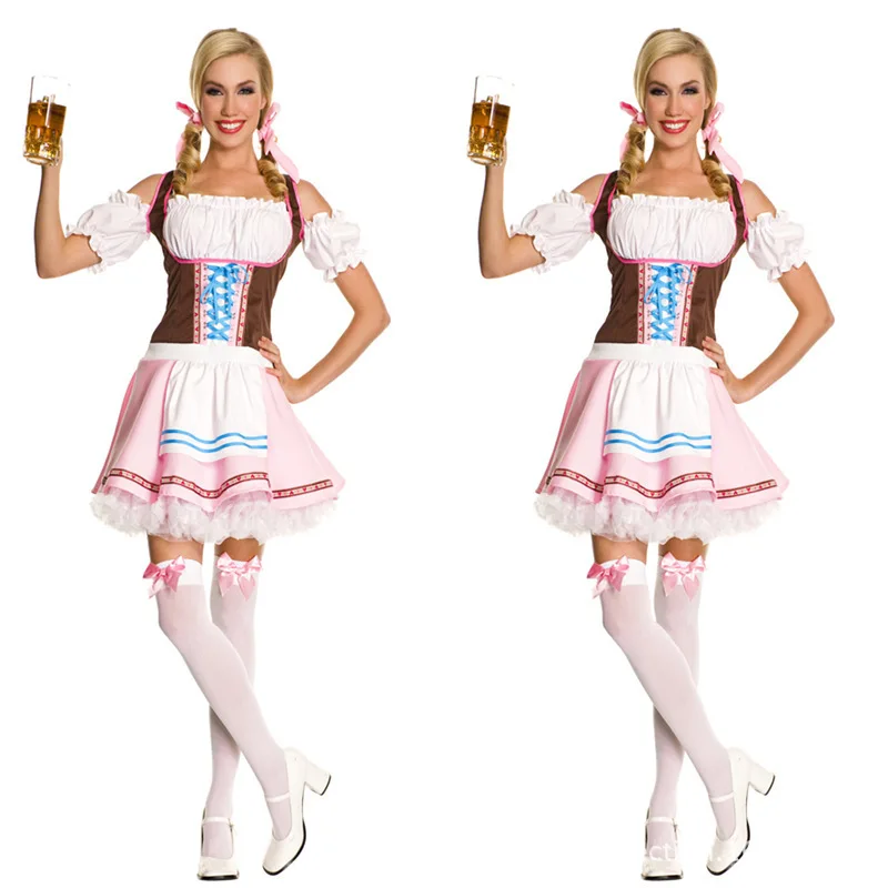 Баварская одежда для косплея на Октоберфест пивная девушка большие размеры M XL