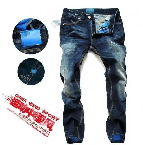 Free shipping !The high quality new fashion famous brand mens warm jeans casual long pants size 29-40 | Мужская одежда