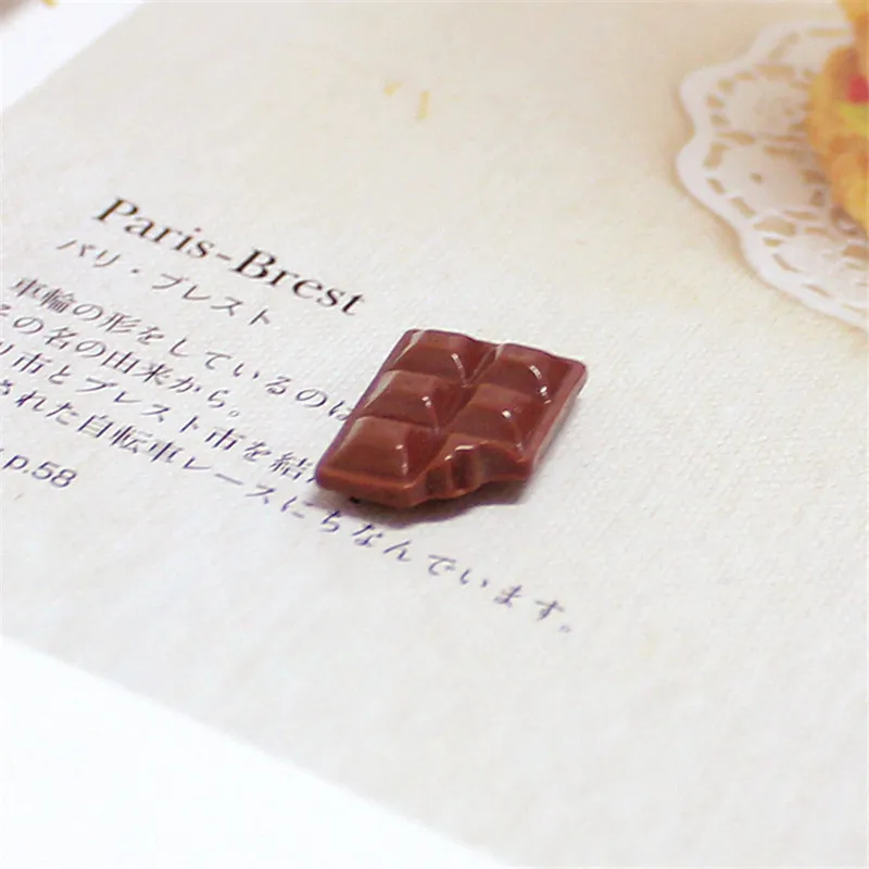 8 Pcs Mini Chocolate for BJD Doll Food Toy Pretend Play Toy Slime Charm