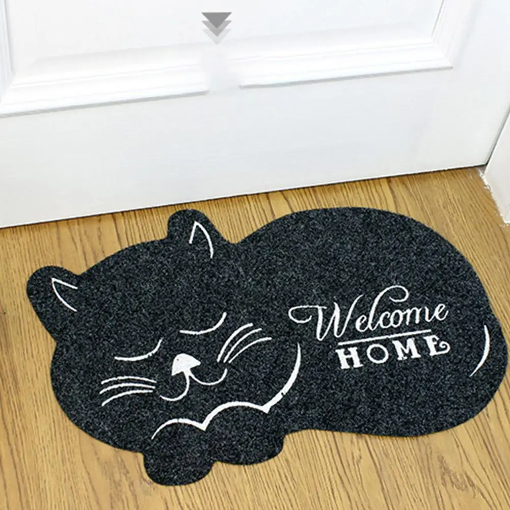 Нескользящий коврик для дверей с милым мультяшным животным прихожей обувных