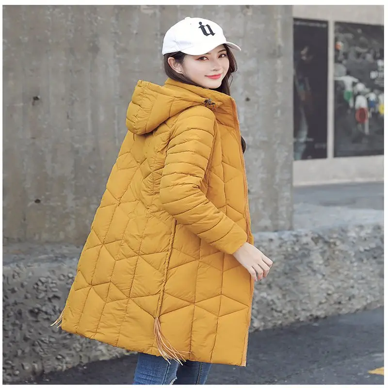 Женская куртка с капюшоном длинная хлопковая | одежда