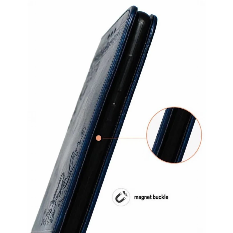 Чехол-книжка для Huawei P20/P10/P9 Lite кожаный магнитный с тиснеными цветами Y9 2019/P30 Pro |