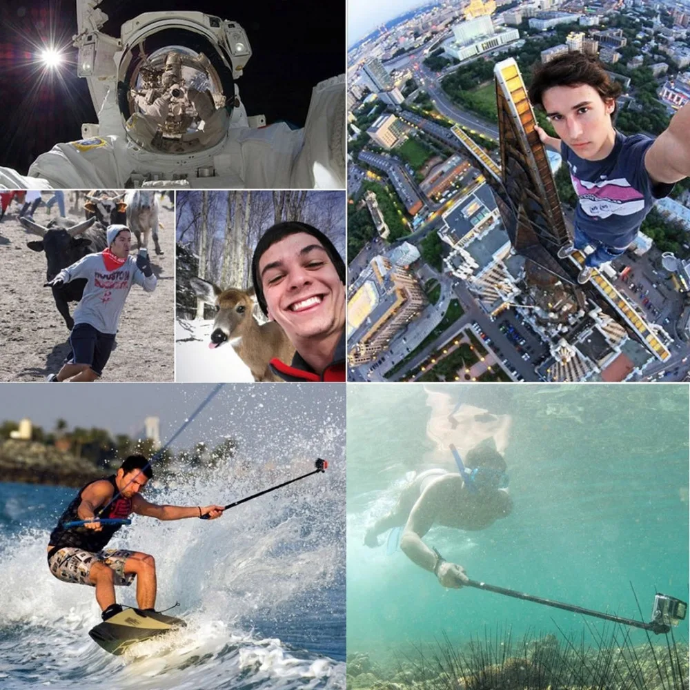 Для спортивной экшн-камеры Go Pro Аксессуары Выдвижная портативная