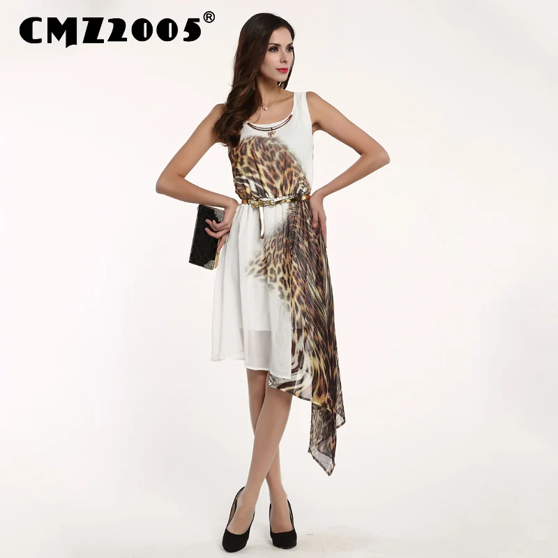 Горячие Продажа женская Одежда Высокого Качества печати Леопарда Рукавов Шею