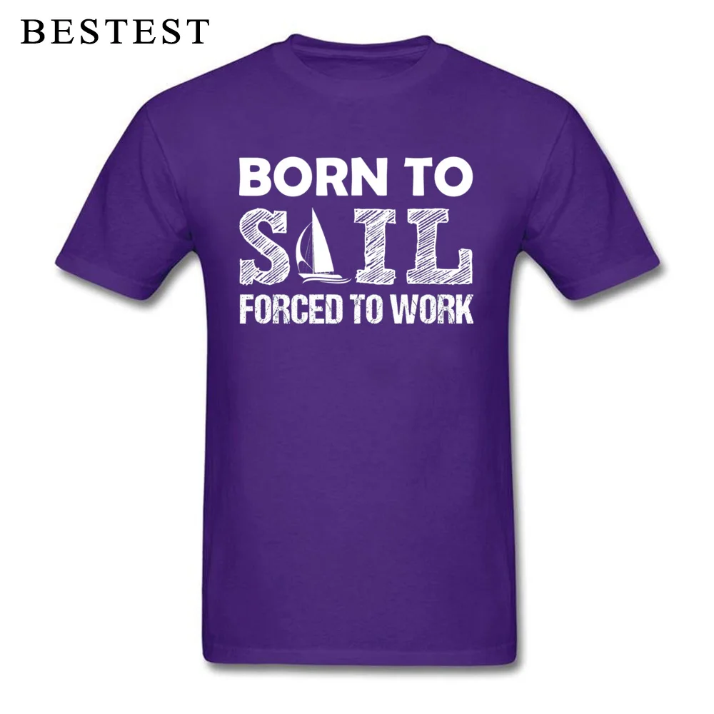 Мужская футболка с надписью Born To Sail Force Work черная надписью|Мужские футболки| |
