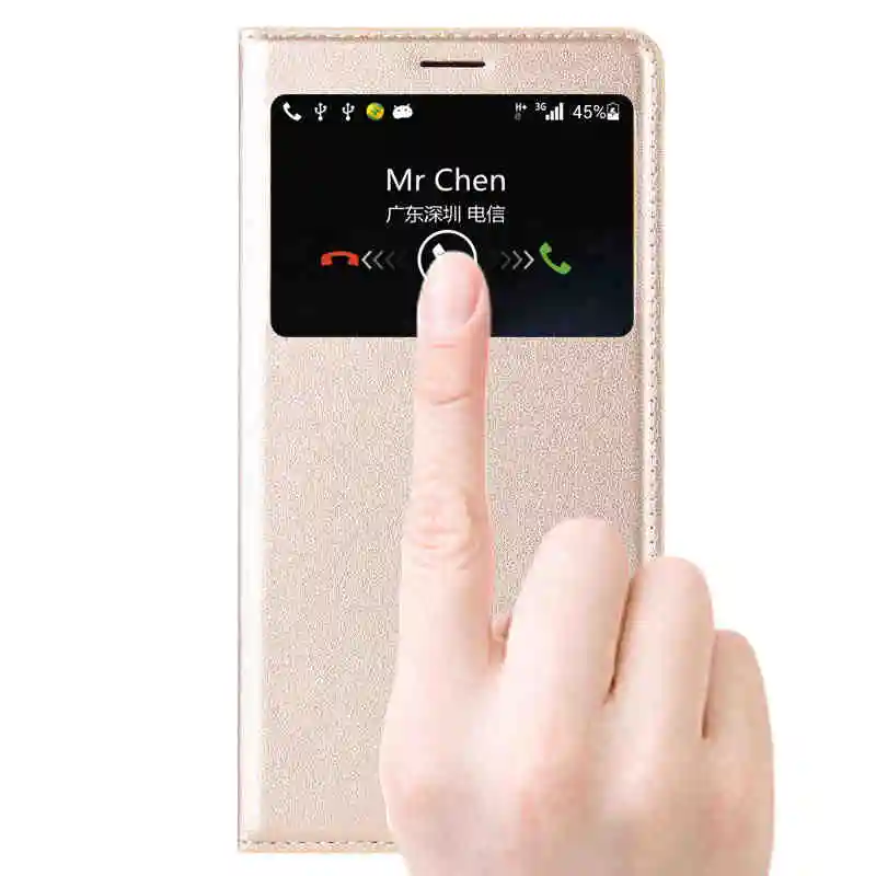 Умный чехол CAPSSICUM MATE S из искусственной кожи для HUAWEI Mate откидной Чехол с окошком