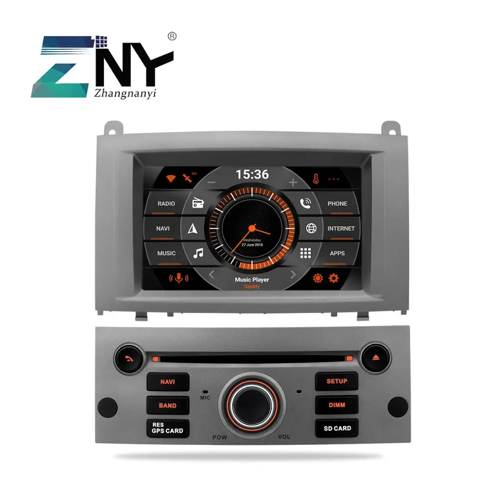 7 &quotAndroid 9 0 автомобильный DVD для peugeot 407 2004-2010 Авто Радио стерео WiFi gps Навигация