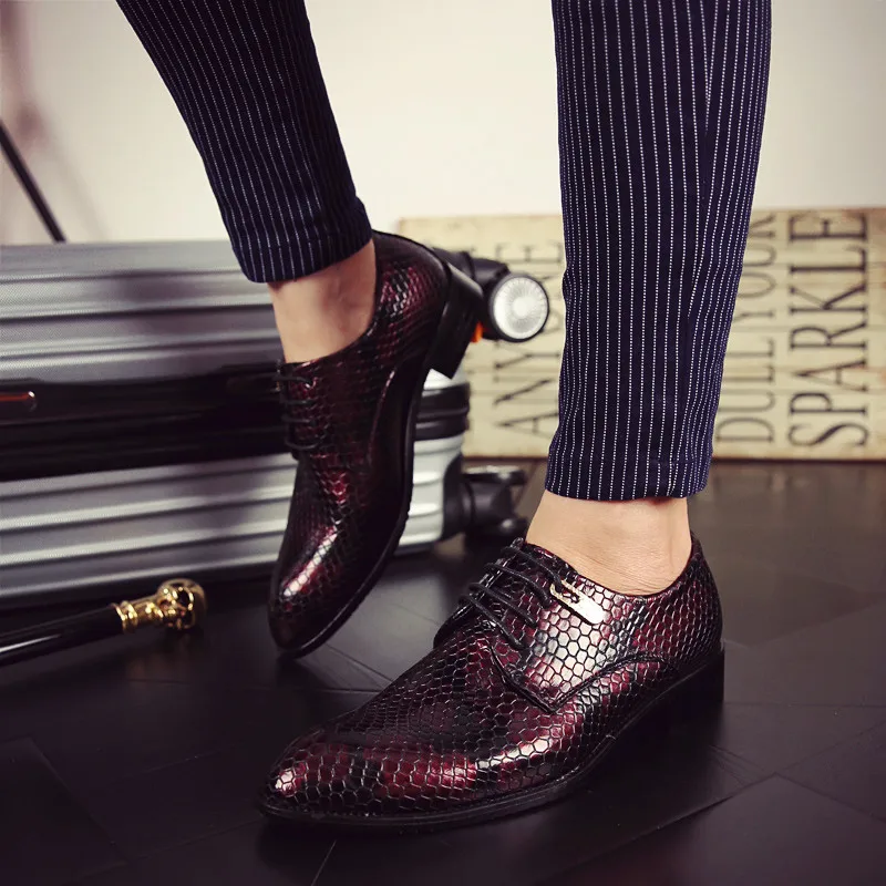 2017 Новое Прибытие Формальные Мужчины Острым Носом Британский Стиль Платье Обувь