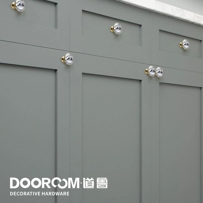 Dooroom латунные мебельные ручки Хрустальный шкаф комод шкаф дверь ящик обувной ящик тянет европейский светильник роскошные ручки