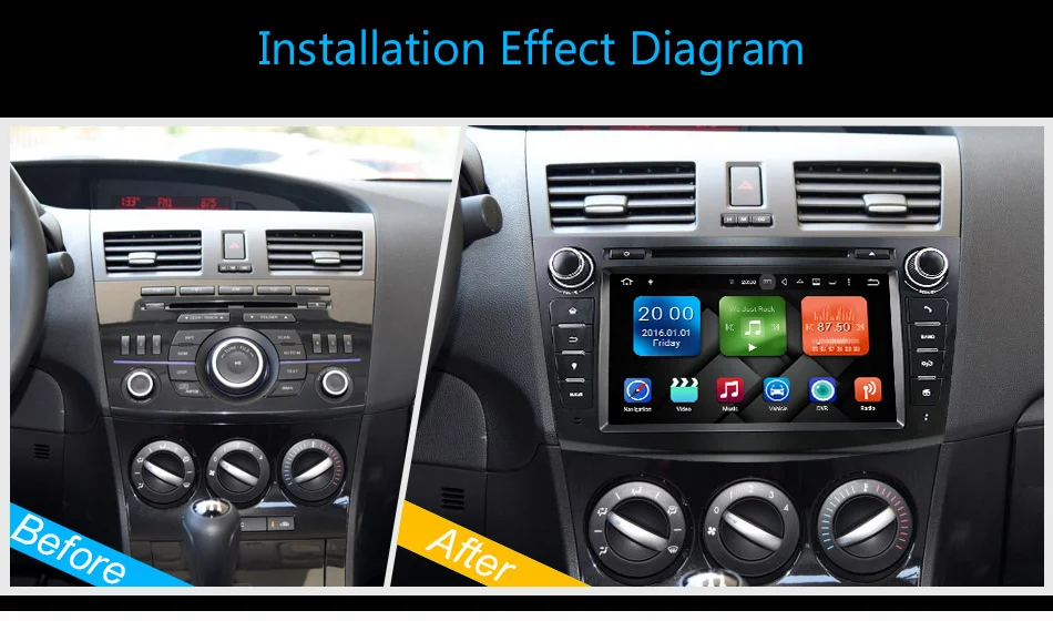 Eunavi Android 9 Car DVD for MAZDA 3 2007-2012 2 din Multimedia radio stereo player gps navigation 1024*600 HD dsp Octa core