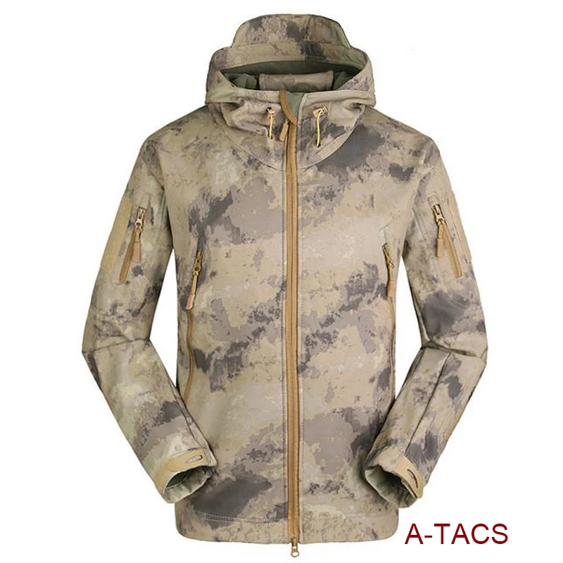 ATacs ESDY мужская куртка водостойкая Luker пальто TAD Акула кожа мягкая оболочка Толстовка охотничья обязанность Кемпинг Туризм одежда - Цвет: ATacs