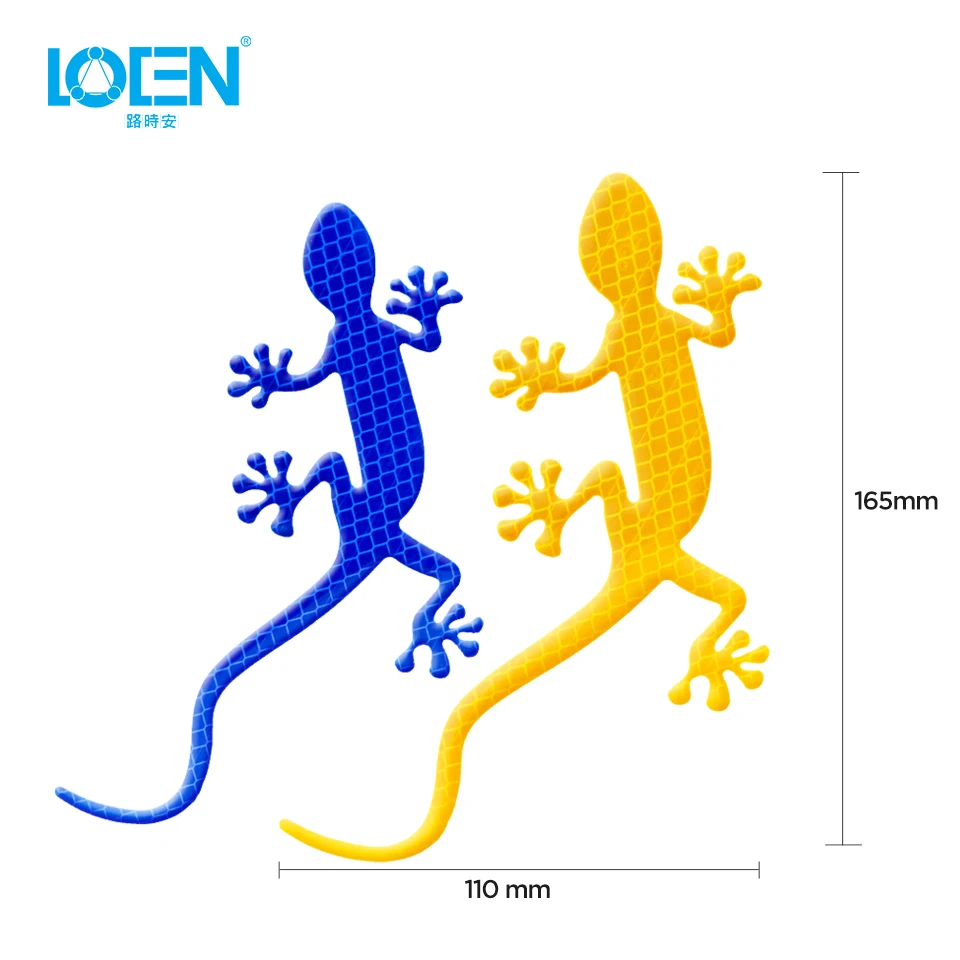 2 шт./лот Gecko Светоотражающая наклейка для безопасности автомобиля