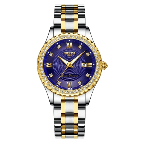 Women Watch 4 NIBOSI, часы для влюбленных, Relogio Feminino, мужские часы, лучший бренд, роскошные женские часы, золотые, кварцевые, подарок, часы для дам, платье, наручные часы - Цвет: Women Watch 4