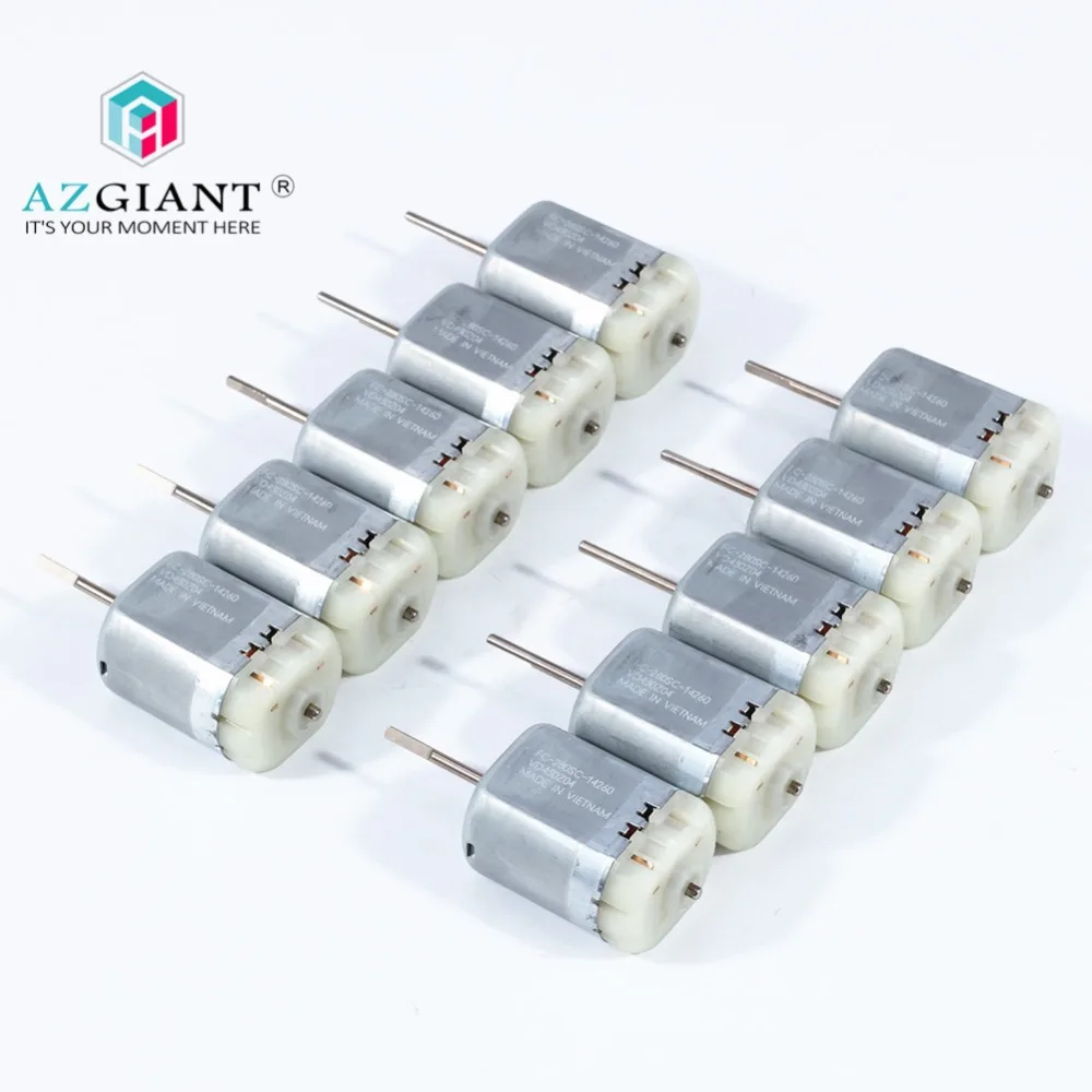AZGIANT 1-10 шт. 12 В постоянного тока Автомобильный Замок двигателя FC 280SC 14260 миниатюрная Угольная щетка 280 мотор 6800 об/мин для mabuchi D CUT вал