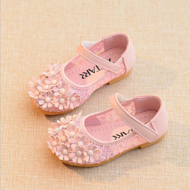 2019 весенне-летняя детская обувь для девочек с цветами принцессы удобные дышащие