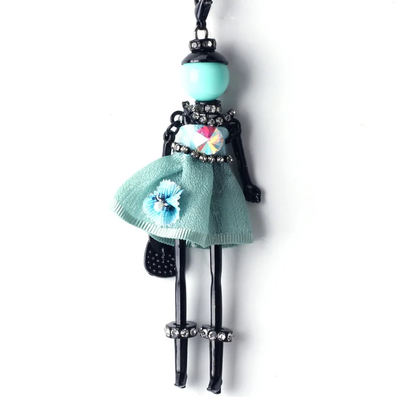 Ручная работа французское Кукольное ожерелье зимнее длинное Chian массивное кукла