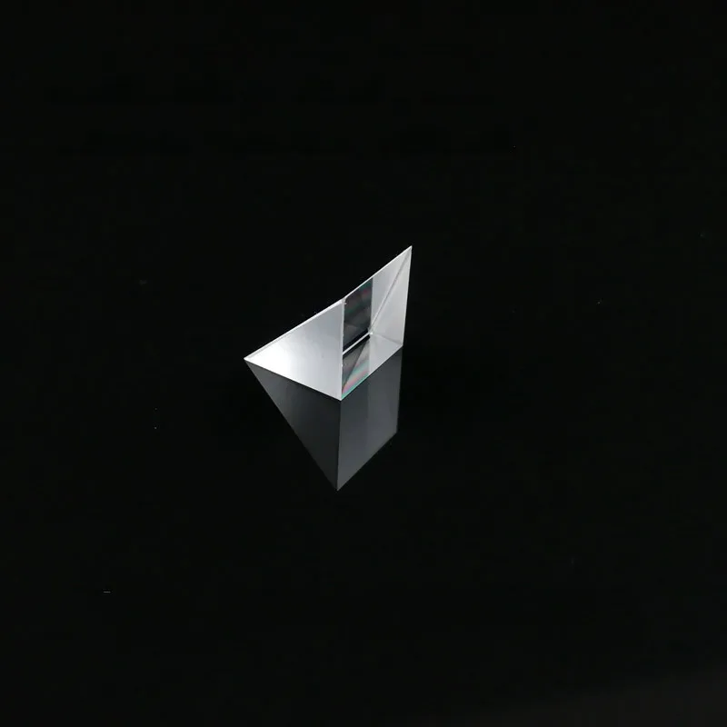 Оптический Стекло в форме треугольной призмы lsosceles K9 Tri Prism со скошенными Отражающая пленка Оптика 10x10x10 мм