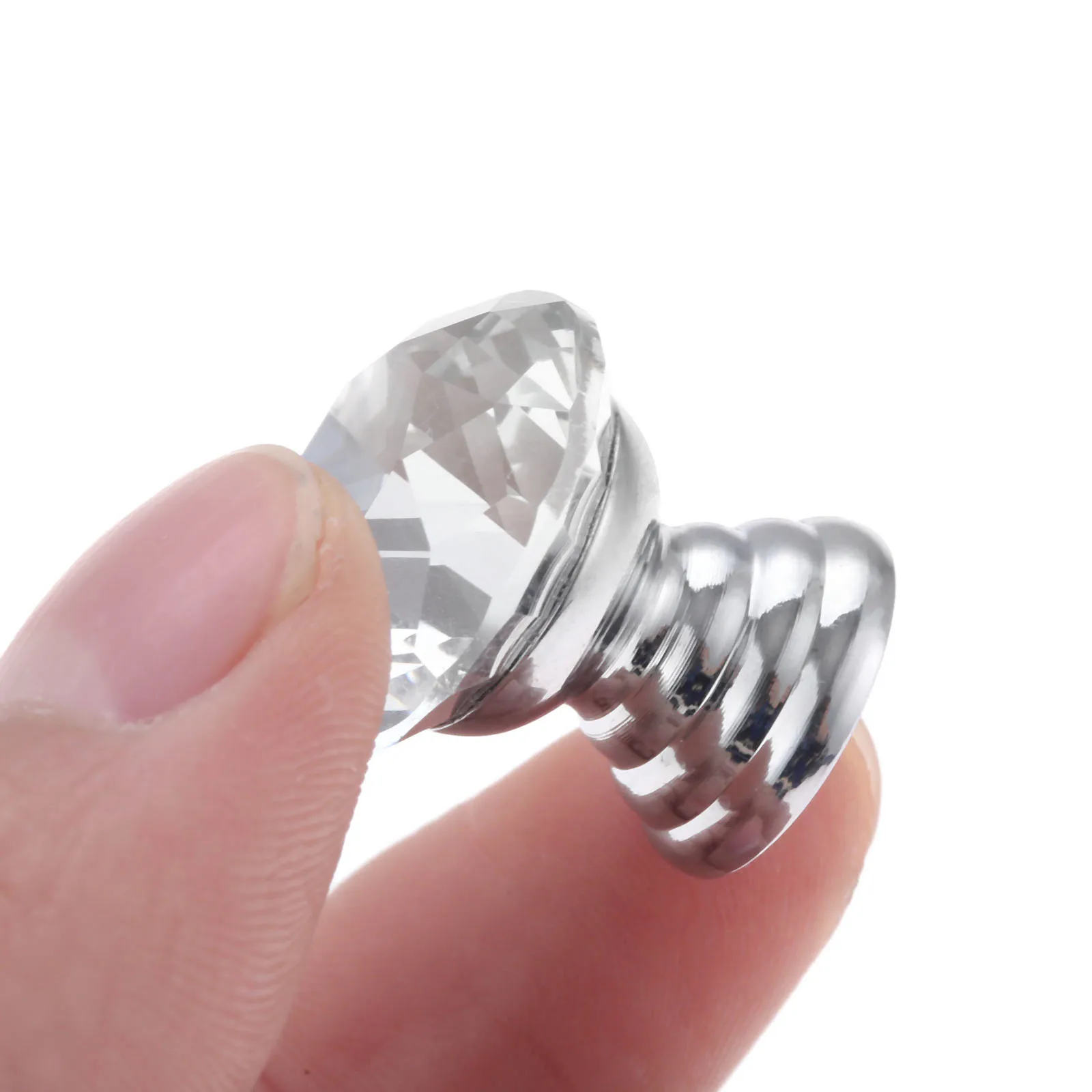 DRELD 5 шт 12/18/20mm четкие ювелирные изделия из хрусталя подарок ящик ручка мебельная фурнитура Ручка для шкафа потянуть Home Decor