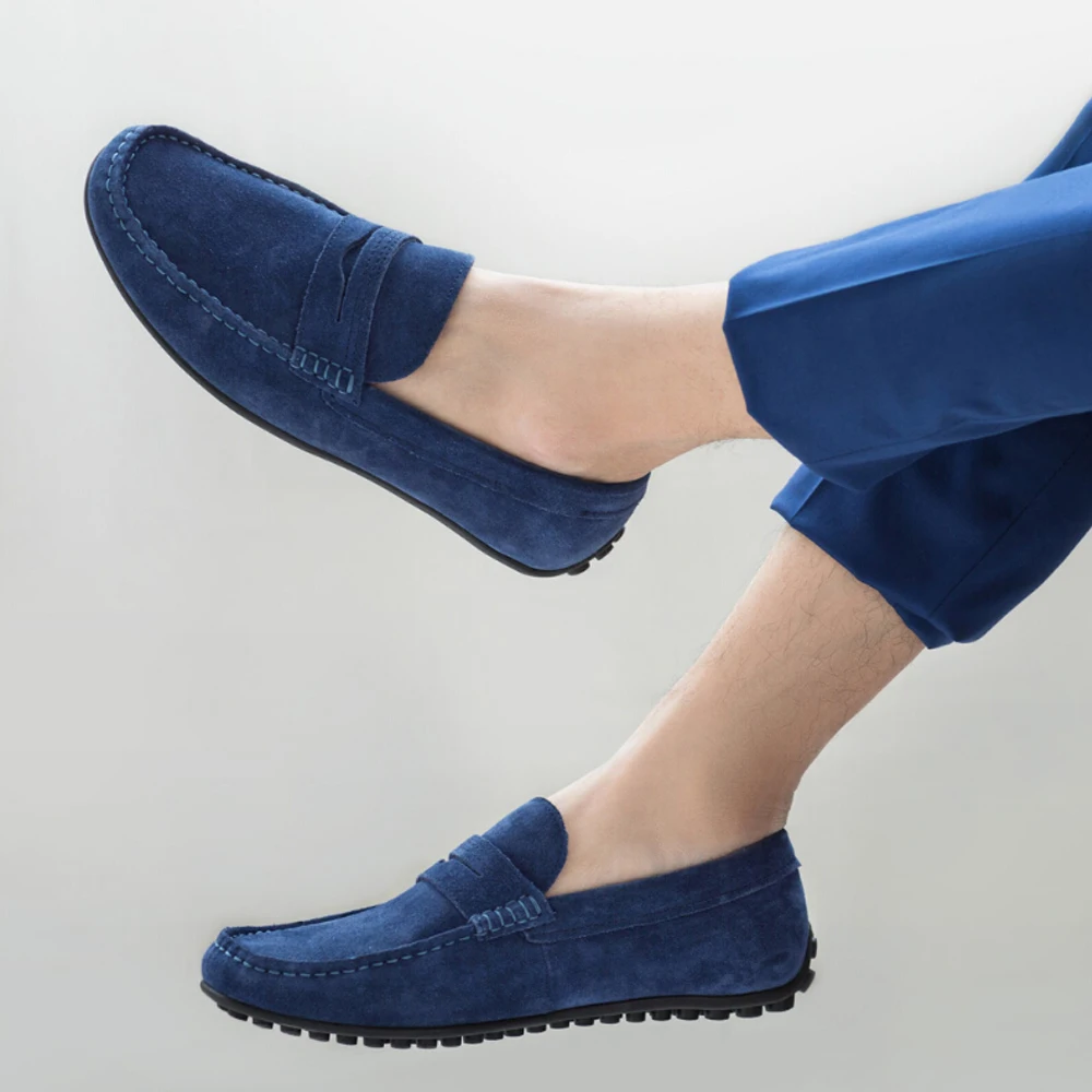 Original Xiaomi Seven-faced Men's Suede Leather Beans Shoes With Massage Sole | Мобильные телефоны и аксессуары