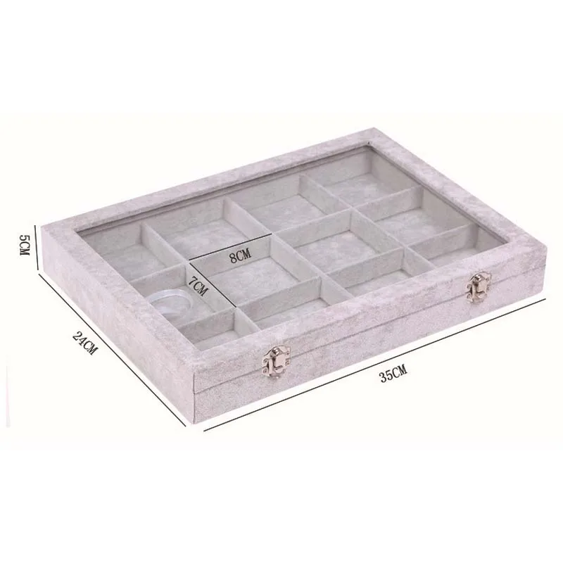 

High-grade Jewelry Display Rack Rings Organizer Show Case Holder Boxes Ring Storage Ear Accessories Display Box Holder