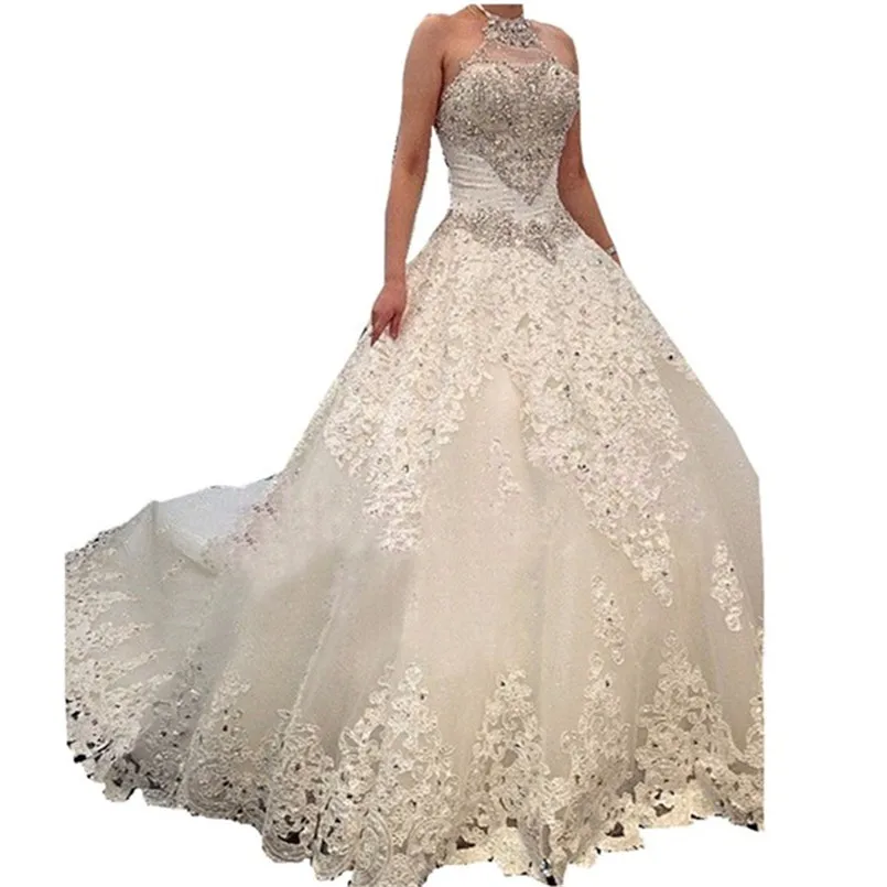 Vestidos De Casamento сексуальное платье с лямкой на шее без рукавов цвет слоновая кость