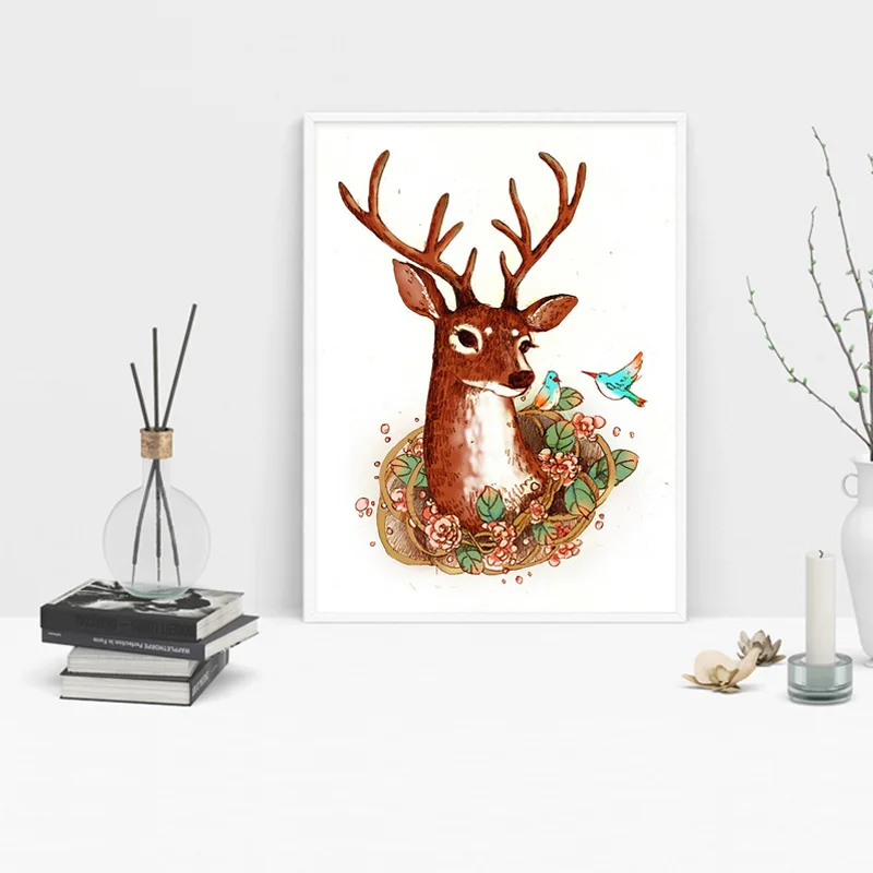 BAIUFOR алмазная вышивка полная выкладка Животных Олень фотографии Стразами Лось