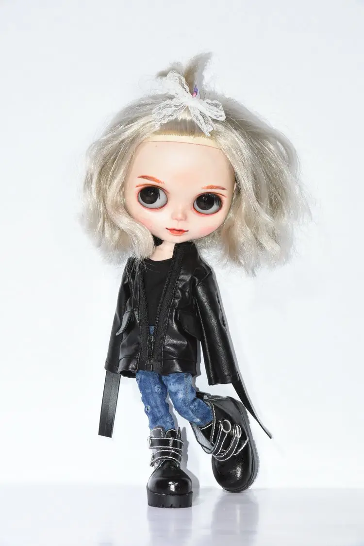 

T02-X537 Blyth azone Doll clothes 1/6 bjd dolls Accessories handmade black vest 1pcs