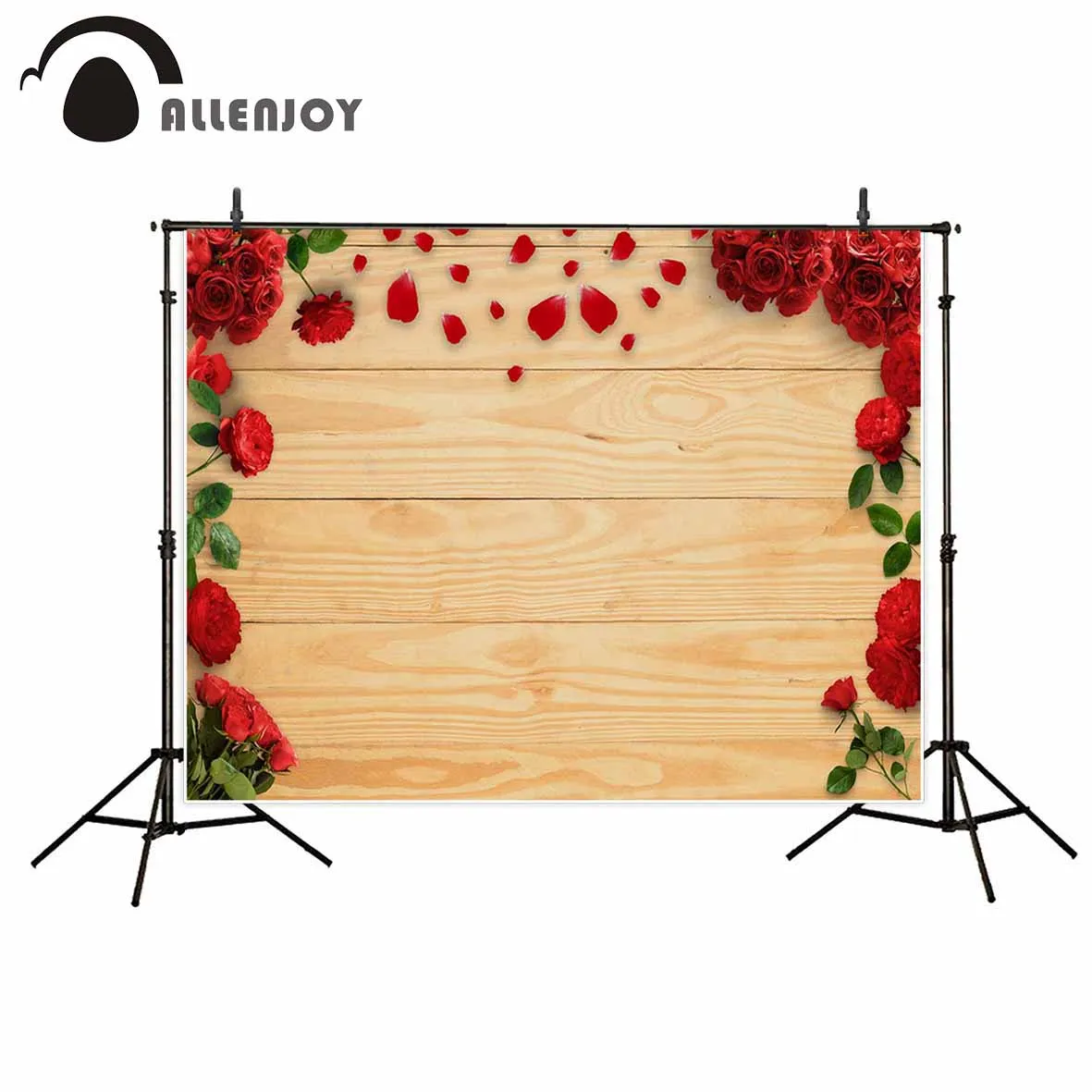Allenjoy фон для фотосъемки деревянный основной цвет красные розы романтический