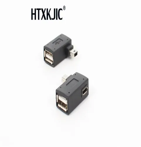 Left Angel Mini USB B 5pin Male to USB2.0 A женский кабель для синхронизации данных и зарядки OTG