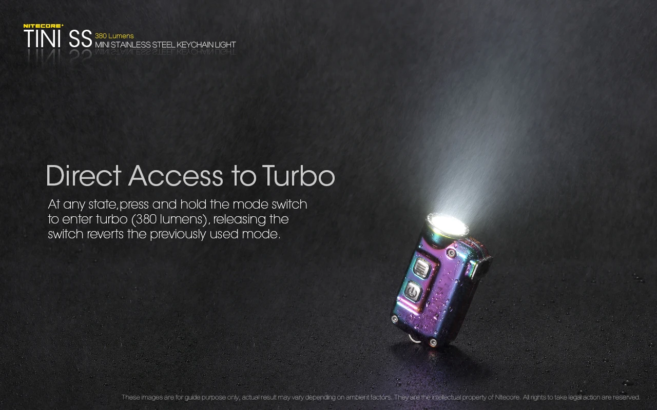 Nitecore TINI SS Flash светильник USB перезаряжаемая нержавеющая сталь светодиодная подсветка ключа CREE XP-G2 S3 светодиодный 380 лм мини фонарь
