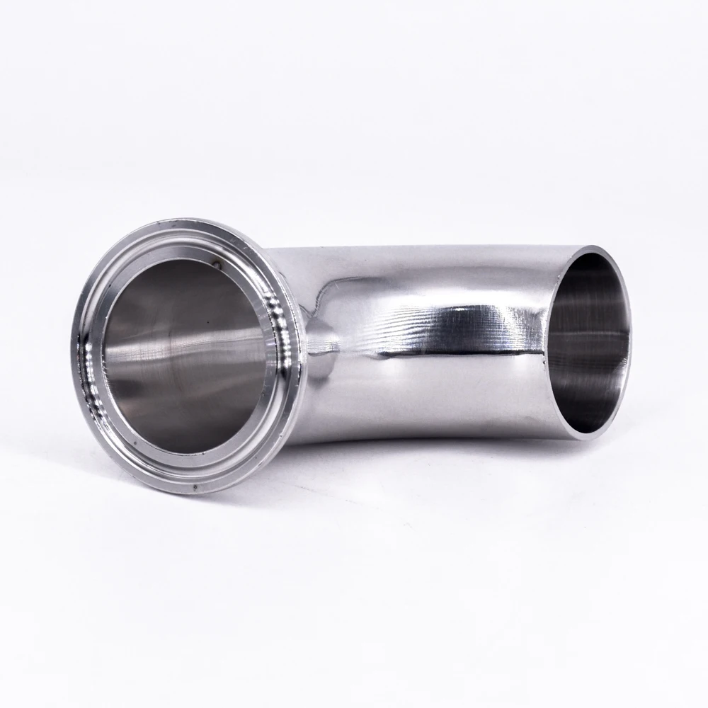 

38mm 1-1/2" Pipe OD Butt Weld x 1.5" Tri Clamp SUS 304 Stainless Steel 90 Degree Elbow Sanitary Pipe Fitting Home Brew Beer Wine