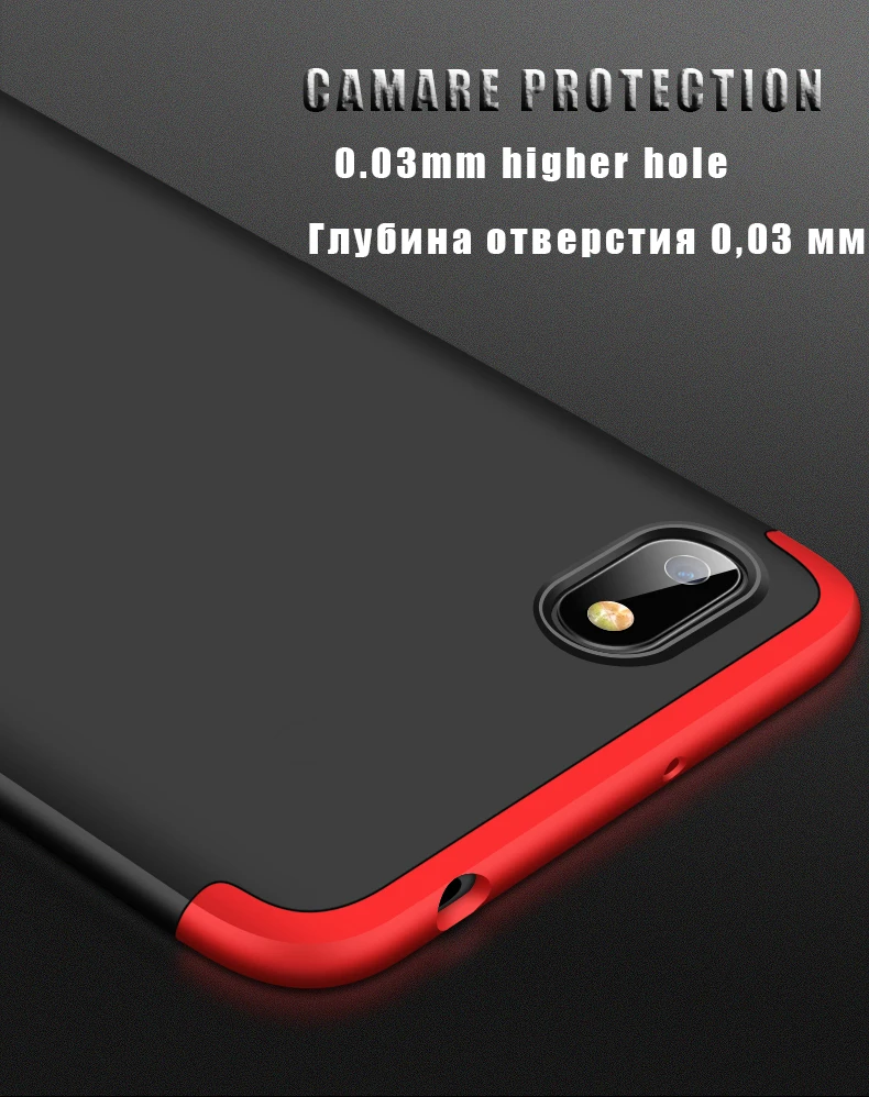 GKK 3 в 1 чехол для xiaomi redmi 6A 7A чехол 360 полная защита Тонкий Двойной Броня противоударный жесткий матовый чехол для Redmi 6A чехол Fundas