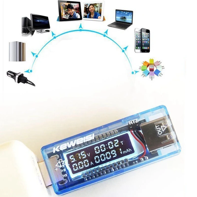 USB зарядное устройство тестер 3-9 в 3A Напряжение Ток детектор Амперметр зарядки доктор ЖК-дисплей Мобильный телефон Мощность монитор