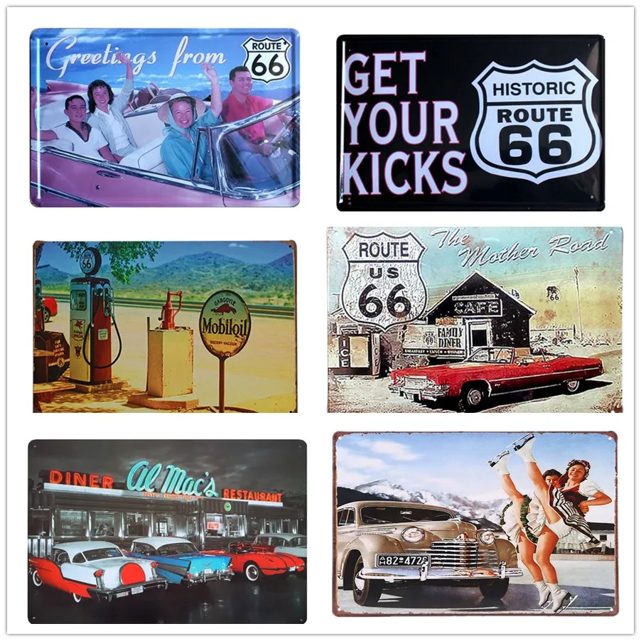 Специально Американский самый популярный щит Route 66 знак металлический оловянный