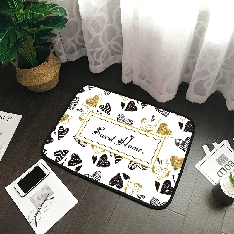 Slowdream сердце любовь мультфильм белый ковер Ванная комната ковры и коврики Кухня