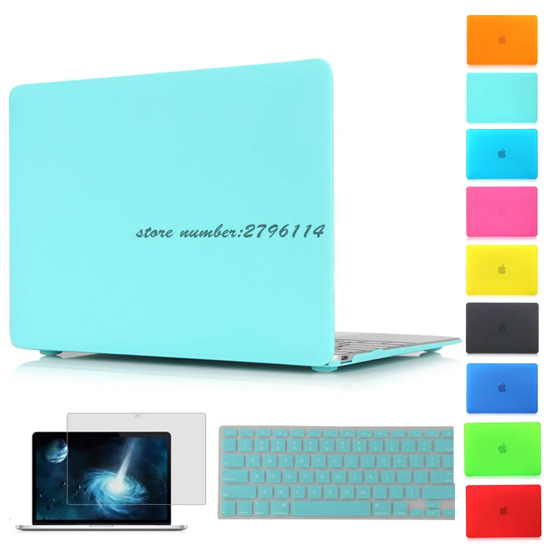 Матовый/кристально чистый жесткий чехол для Macbook Air 11 13 Pro 15 Retina 12 дюймов сумка