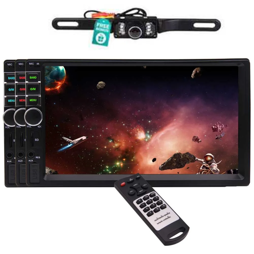 Dash MP3 MP4 Видео Аудио Стерео FM радио Bluetooth 7 дюймовый hd-сенсорный экран двойной din
