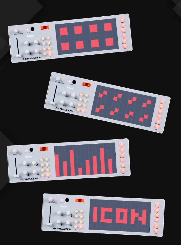 Значок iCreativ USB MIDI аудио контроллер с сенсорным экраном и airlightttm 3D эффекторный контроллер фортепианный режим