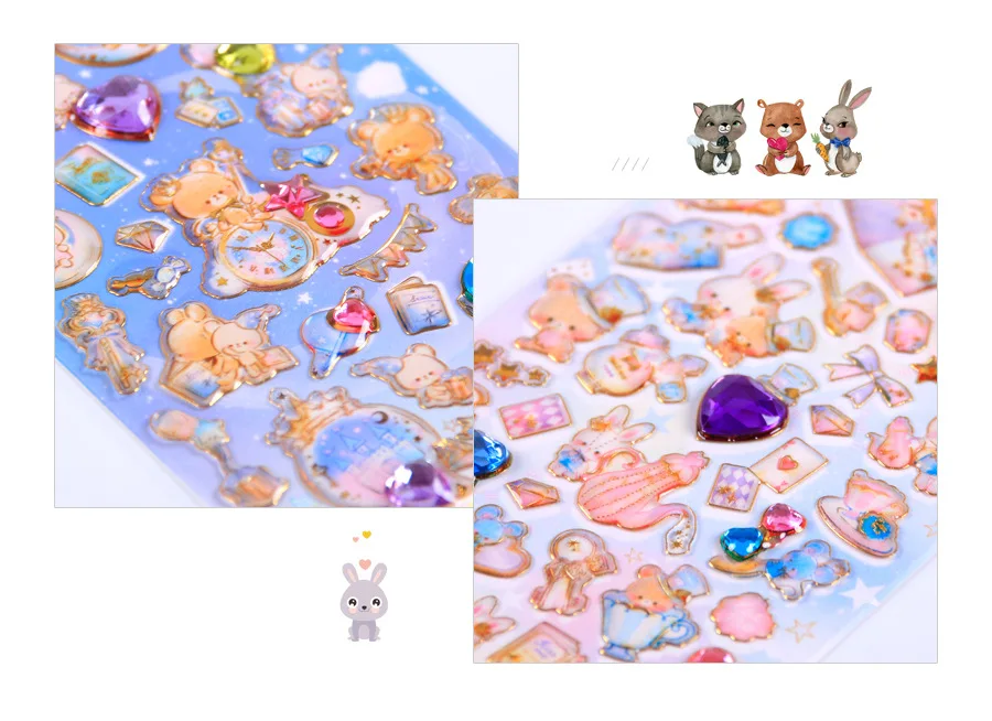 1 шт. Kawaii канцелярские наклейки бронзированные милые Мультяшные дневники планировщик декоративные мобильные наклейки Скрапбукинг DIY ремесленные наклейки