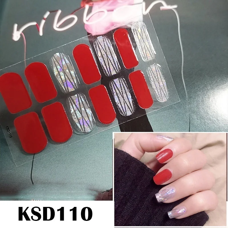 Леди KINDOM DIY стикеры 3D на ногти Nail Art Лазерная целлофановая блестки накладные ногти водонепроницаемый дизайн ногтей экологическая фольга для обертывания ногтей